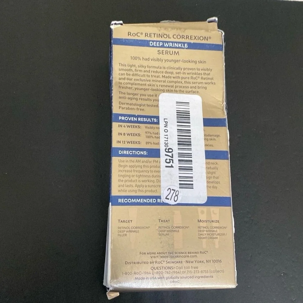 RoC Retinol Correxion Deep‎ Wrinkle Serum - 1.0 fl oz / 30 ml, New in Box